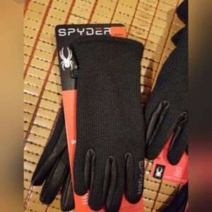 Spyder 100% leather palm gloves 1 PAIR pick medium